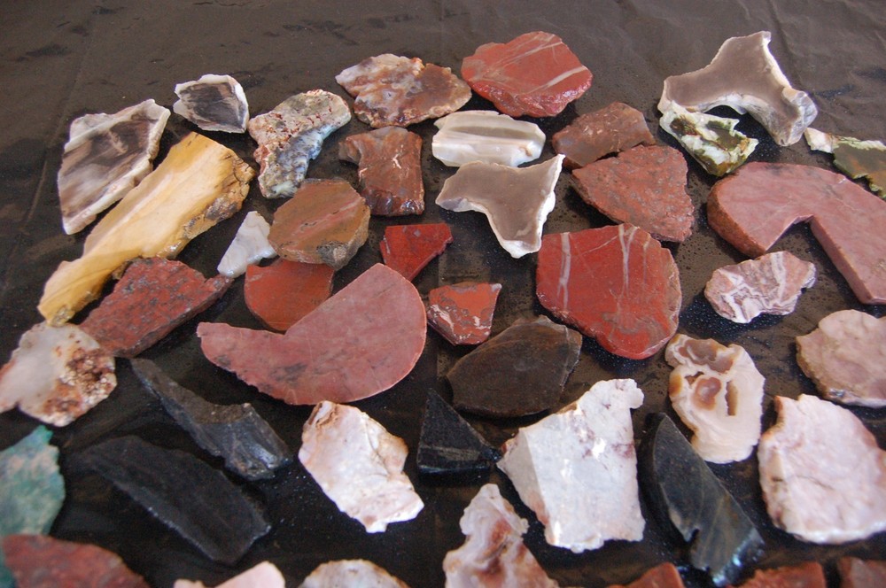 Miscellaneous Jasper, Agate and Marble Slabs, End Cuts Ect.