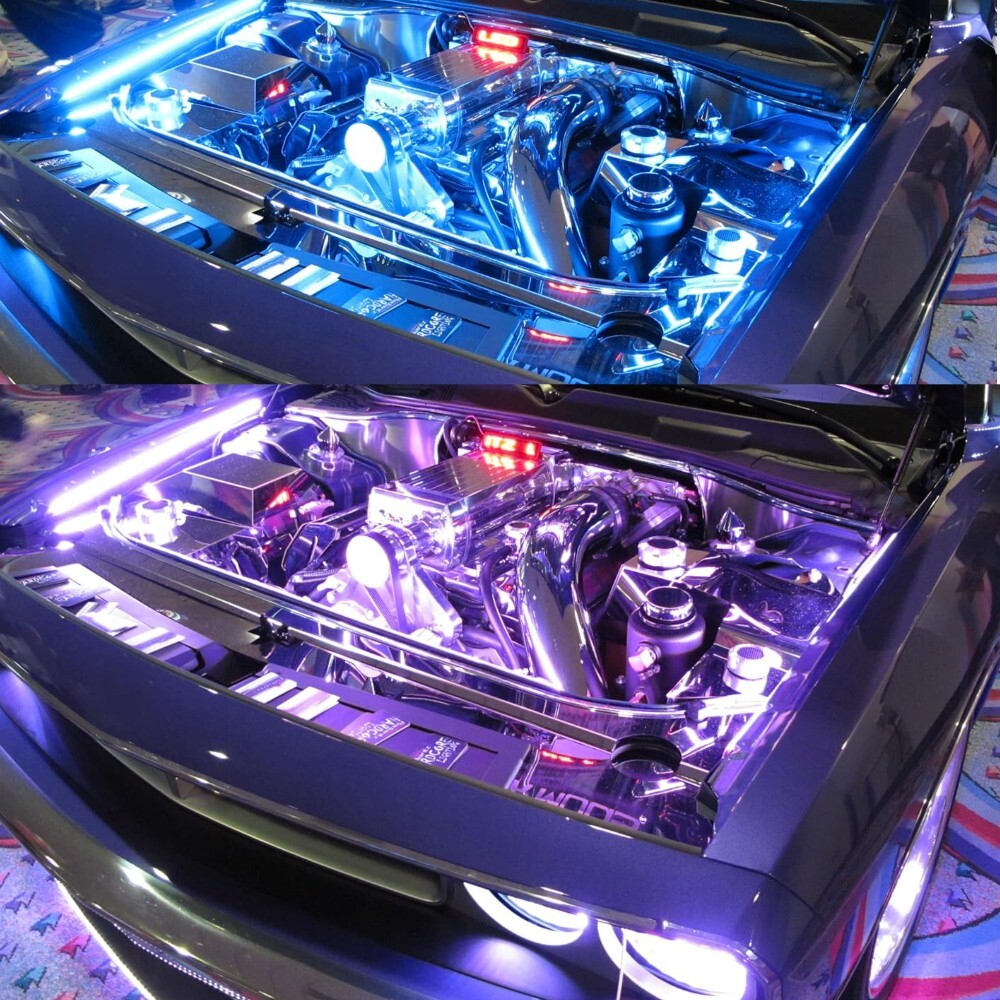 RGB LED Car Engine Bay Lights - APP w/wireless Control for Dodge Motorcycle Jeep