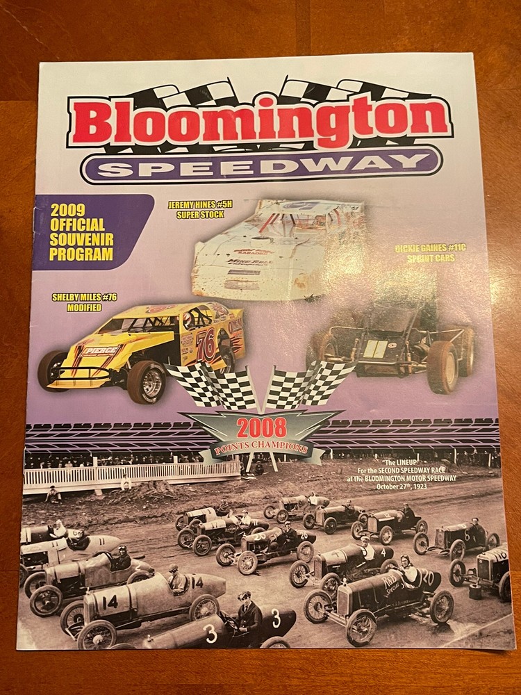 2009 Bloomington Speedway USAC Race Program