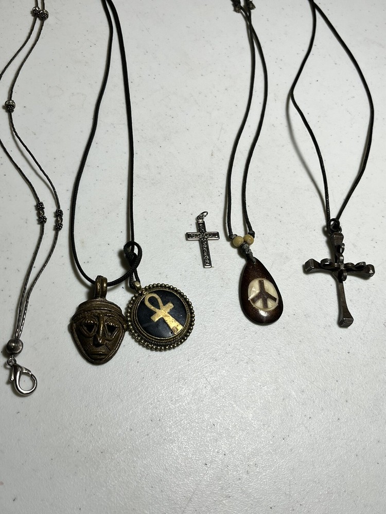 Lot Of Five Rustic pendants On Cords