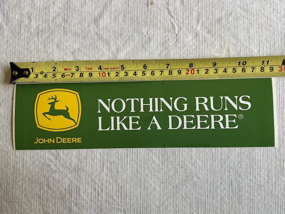 3 JOHN  DEERE BUMPER STICKERS NOTHING RUNS LIKE A DEERE