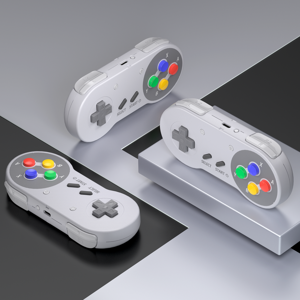 2.4 GHz Wireless SNES Switch Online Controller For Switch PC, Mac OS Steam Deck