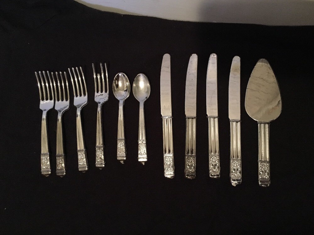 Vintage Plastic Toy Silverware Set