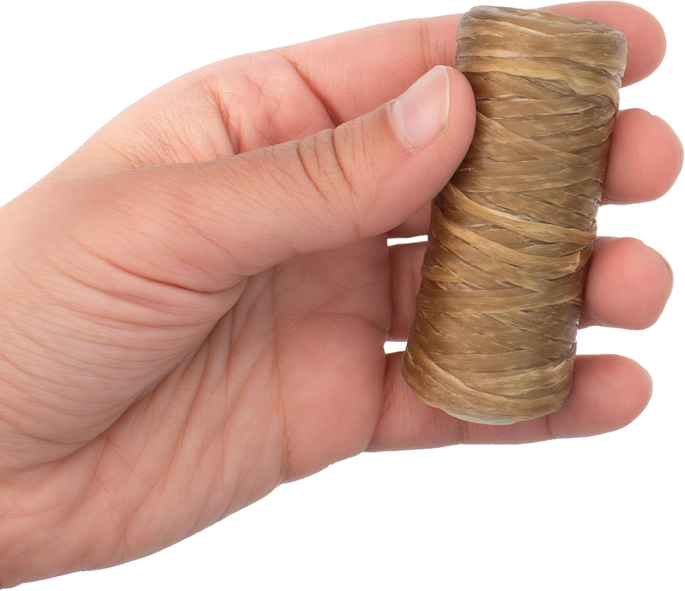 Artificial Sinew Waxed Thread – Flat Polyester Craft String, Natural Color, 5-Pl