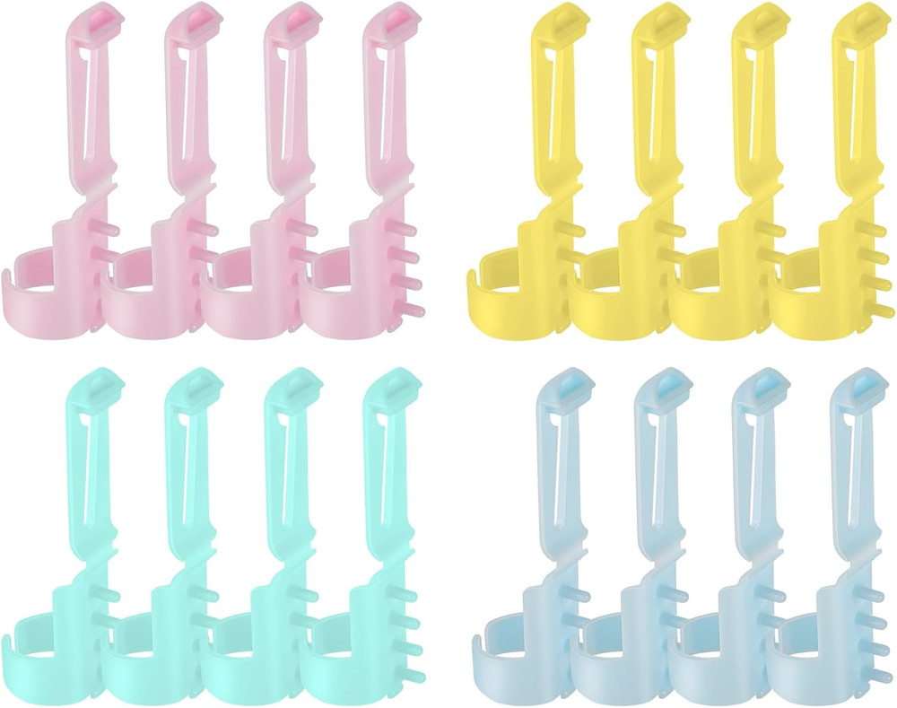 16Pcs Yarn Guide Finger Holder Knitting Thimble Tool Plastic Yarn Guide Separate