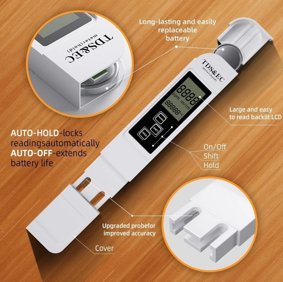2 TDS Meter Digital Tester Water Quality Testing Kits Drinking Water 0-9990ppm-
