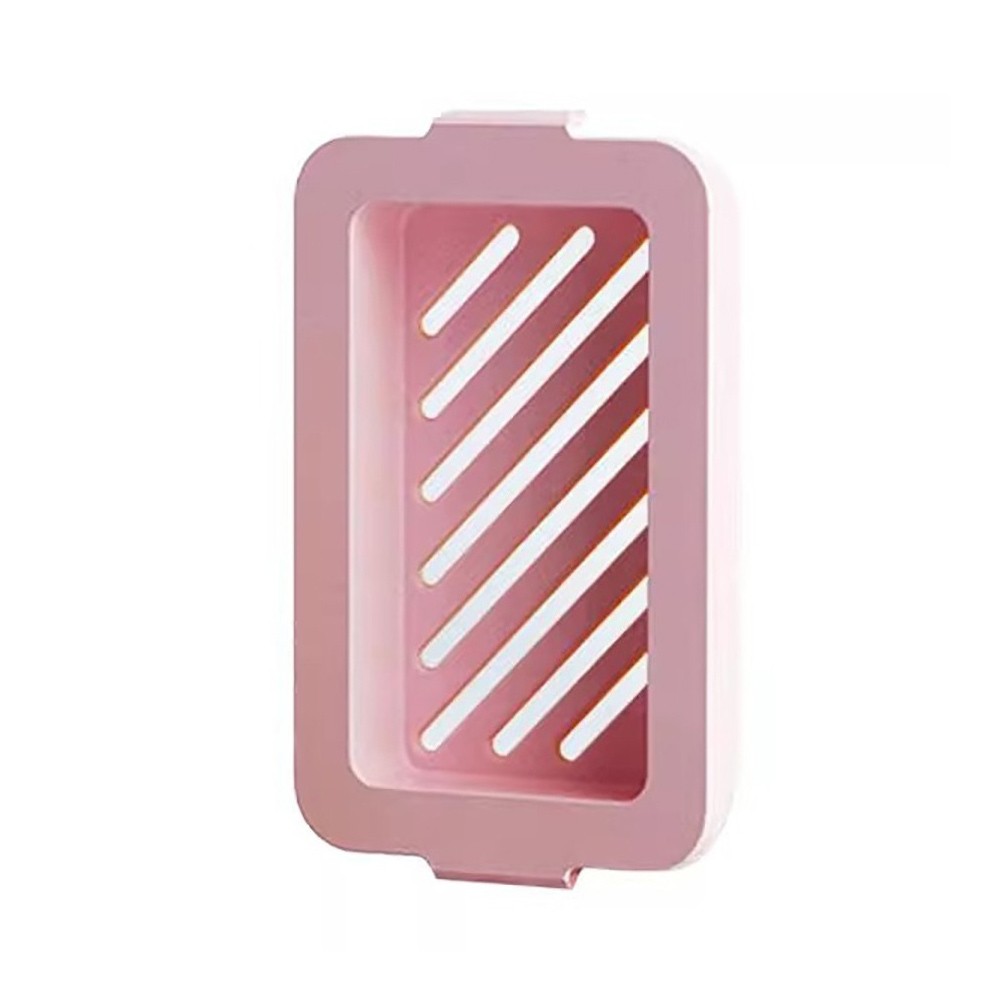 Mesh Soap Dish Quick Draining Plastic Soap Case Bathroom Organizer Blue Pink