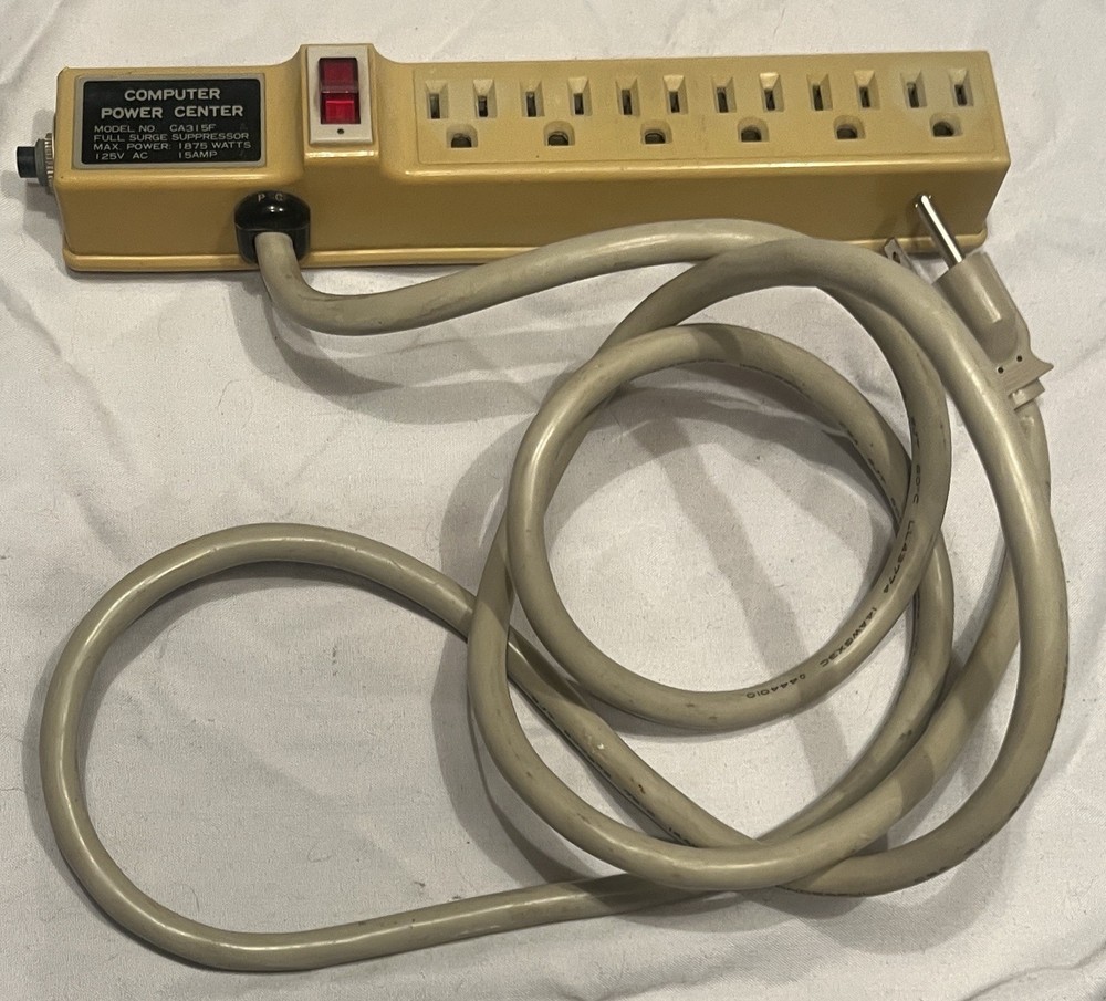 Vintage Computer Power Center Surge Protector Switched Outlets Tested