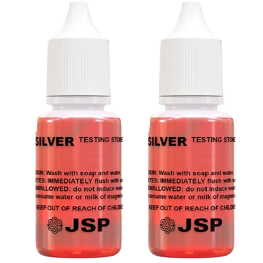Fresh Silver Acid Testing Solution Silver 925 Test Scrap 1/2 Fl Oz.2 Bottles