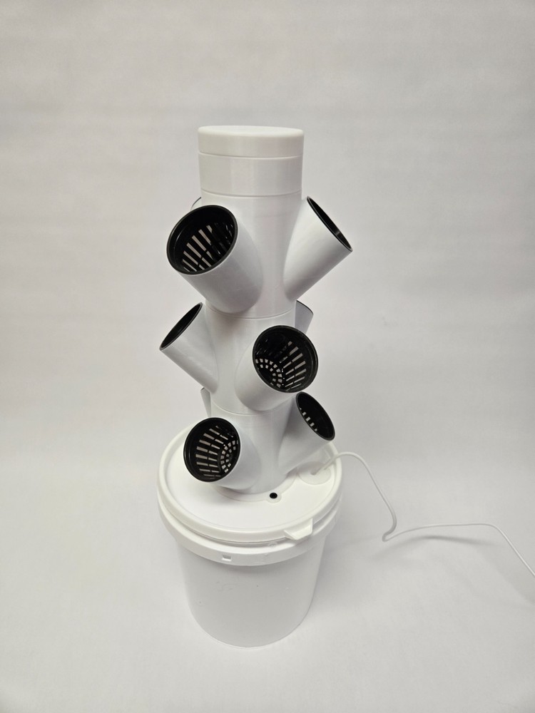 Mini Hydroponic Tower Garden, USB-Powered, Modular, 2in grow cups, kit