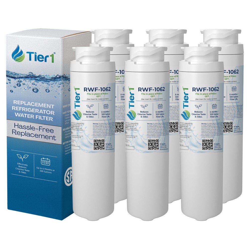 Fits GE MSWF SmartWater Comparable Tier1 Refrigerator Water Filter 6 Pack