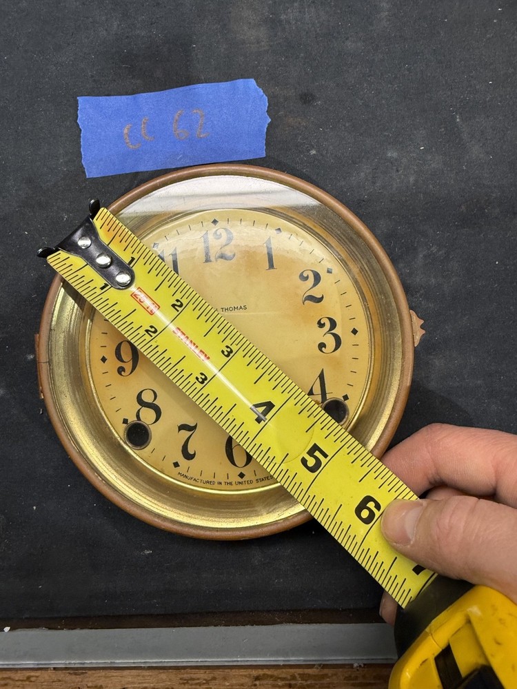 (CC62) SETH THOMAS MANTLE CLOCK DIAL & BEZEL & GLASS