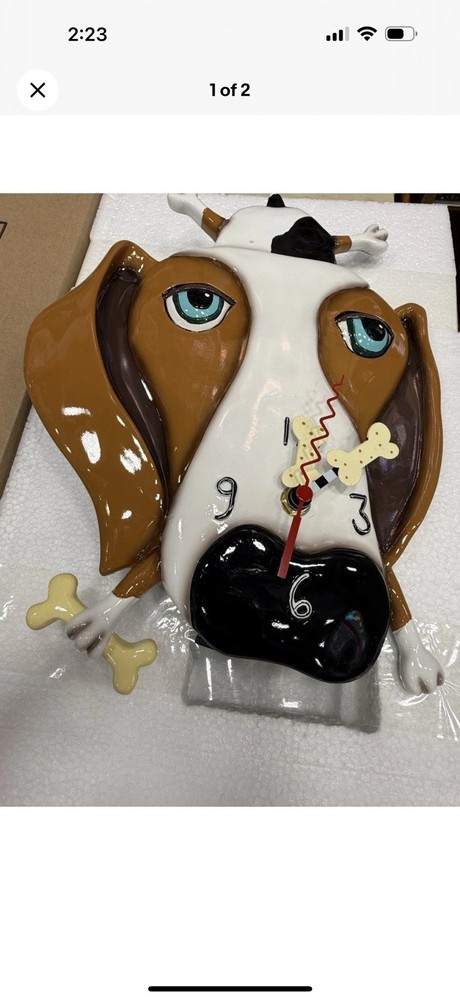allen designs clock dog