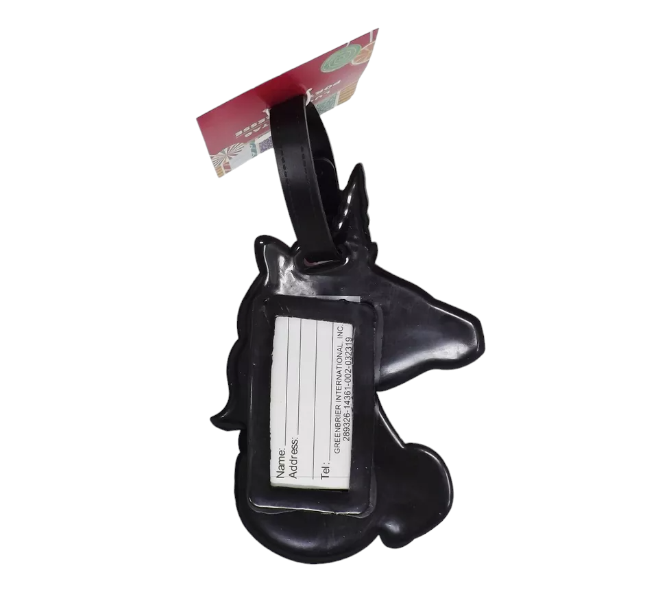 Rubber Luggage Tag - New - Unicorn