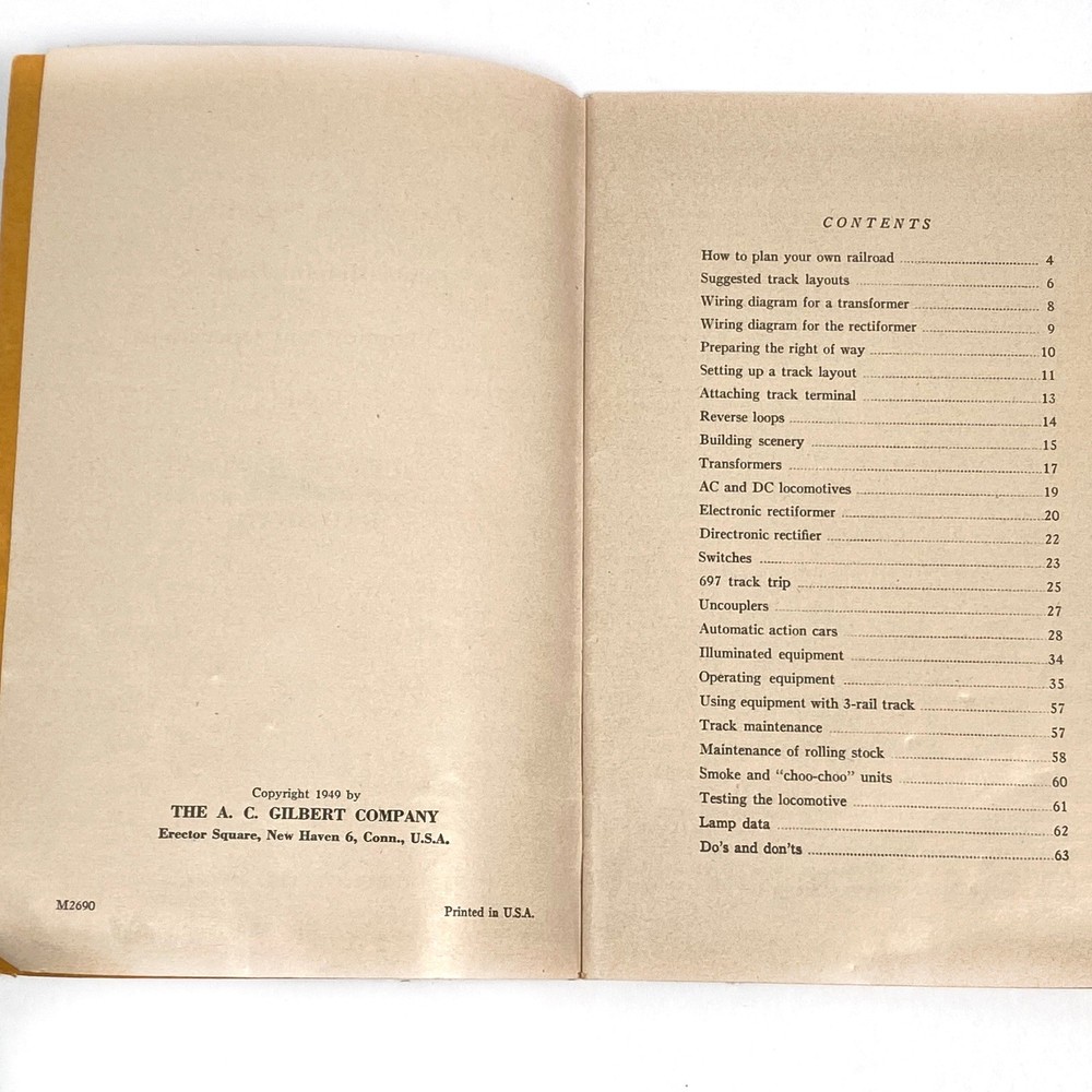 1949 Instructions For Assembling And Operating American Flyer 3/16" Scale Trains