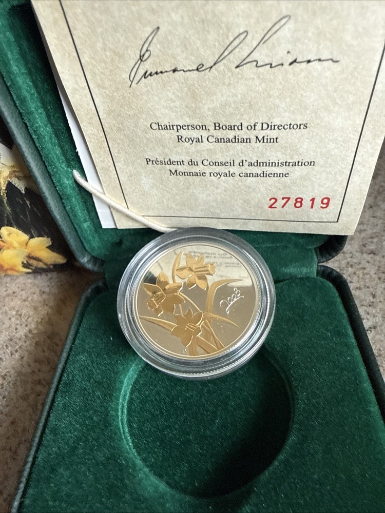 2004 Canada 50 Cent Sterling Silver Coin Easter Lily