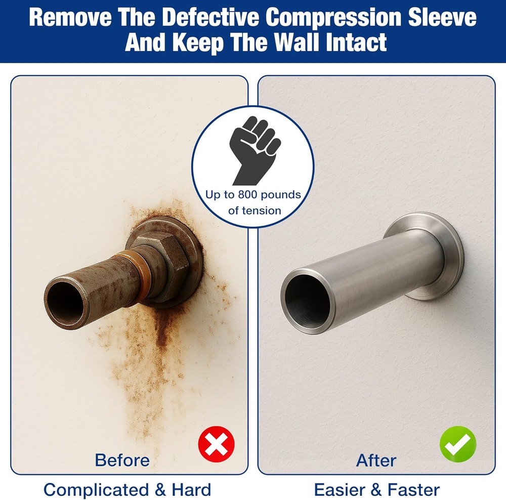 WORKPRO 1/2 Inch Copper Tube Compression Sleeve Puller, Ferrule and Compression