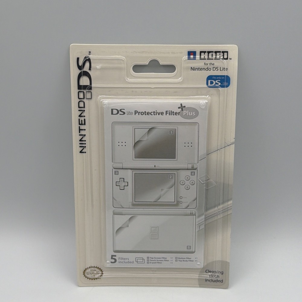 Nintendo DS Lite Protective Filter Plus HORI - NEW SEALED NEVER OPENED!