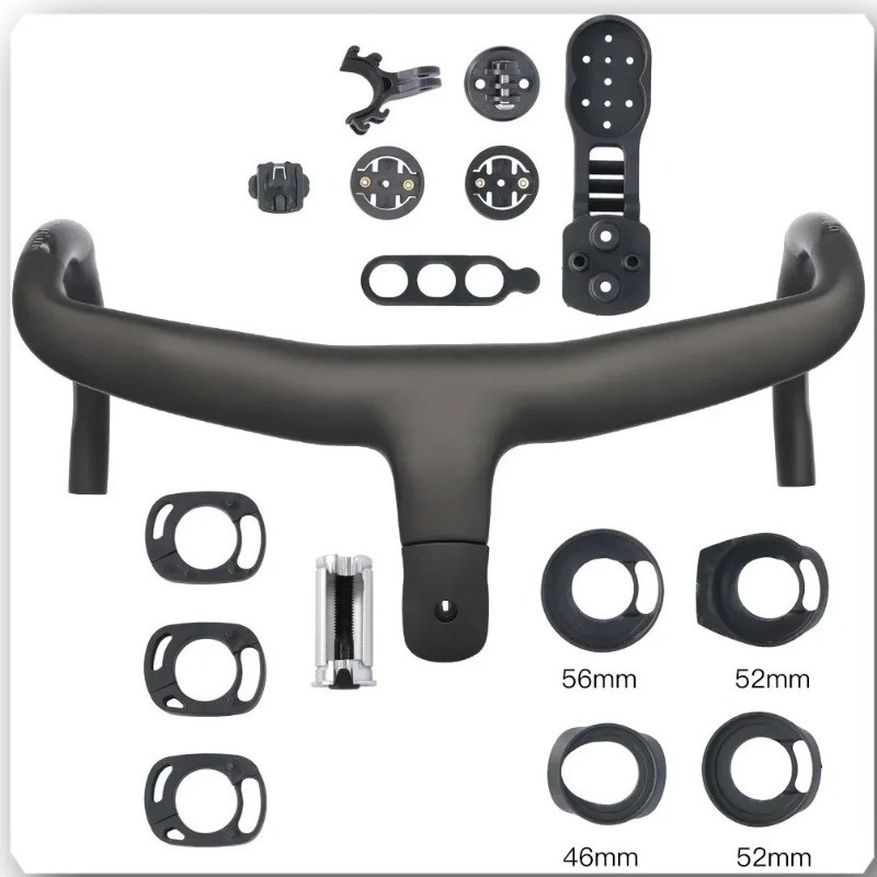 Road Bicycle Integrated handlebar Internal Routing Cable Carbon with Mount