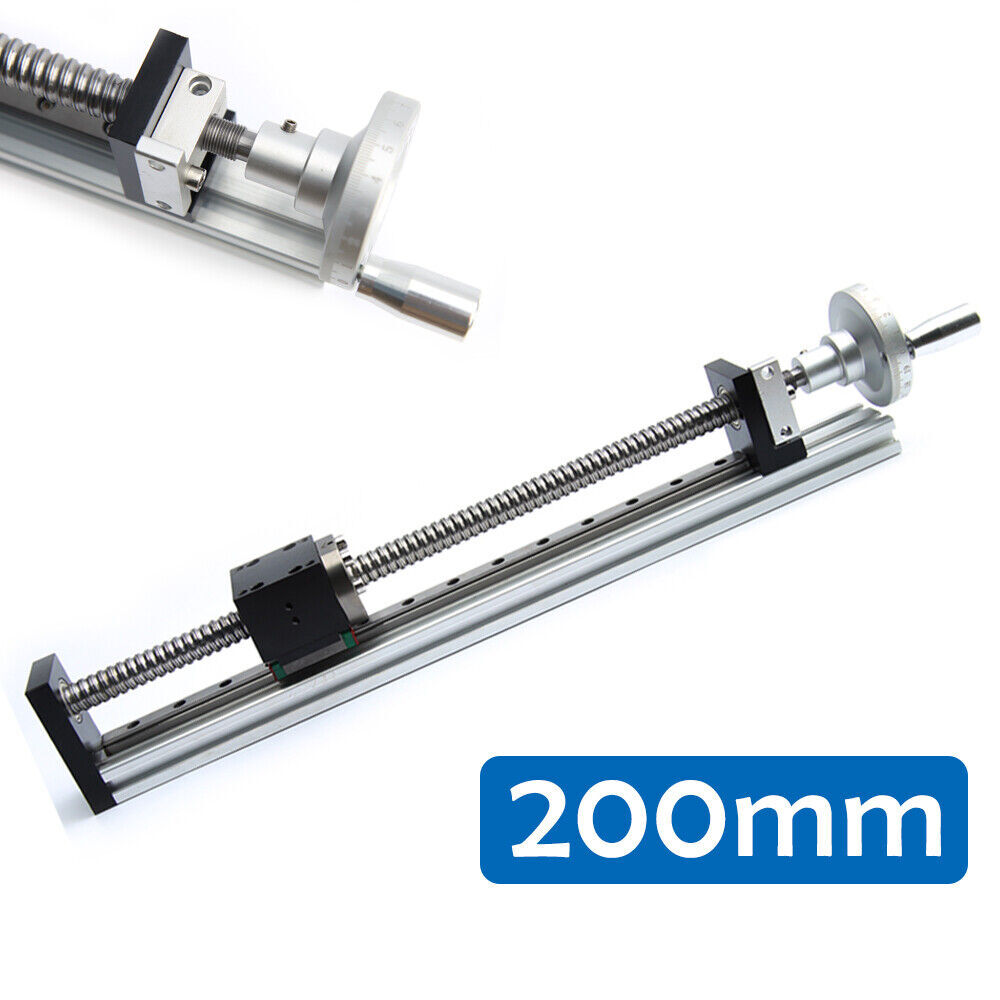 Manual Linear Rail Guide Actuator with Handwheel and Ball Screw Motion