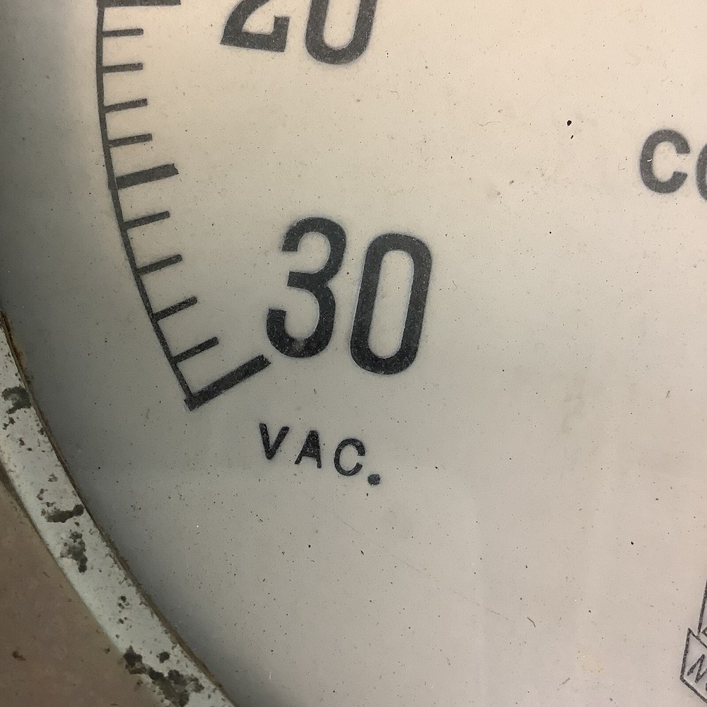 Starr Brass Mfg. Pressure/Vacuum Gauge 9.5” Face Diameter
