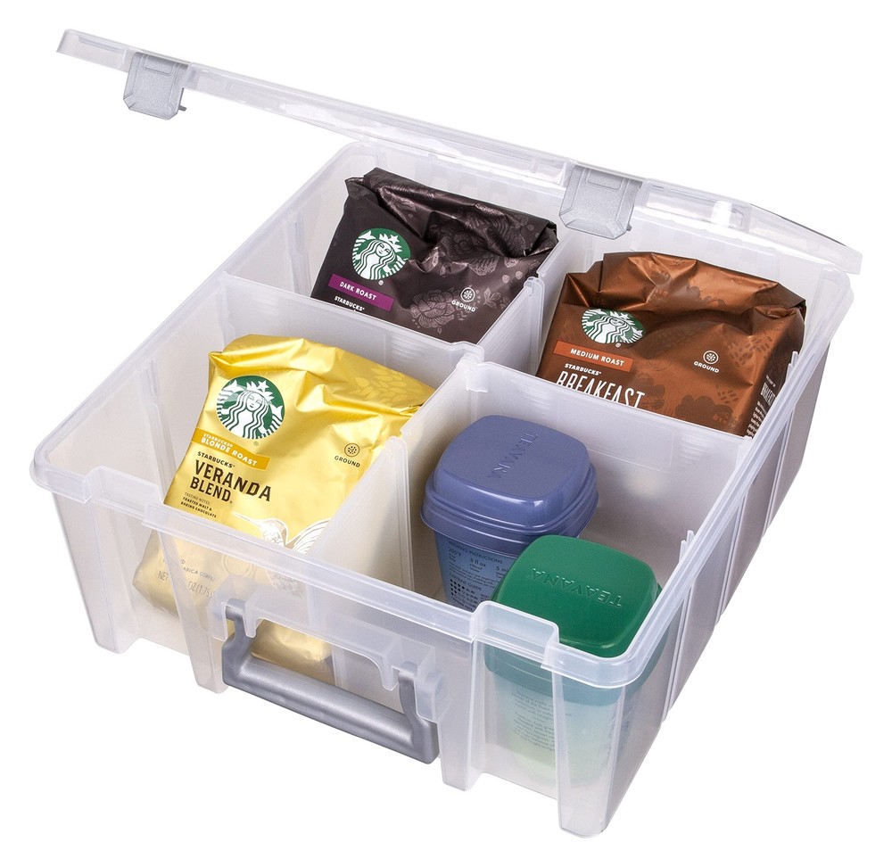 Super Satchel Double Deep Compartment Box - Art Storage with 8 Removable Comp...