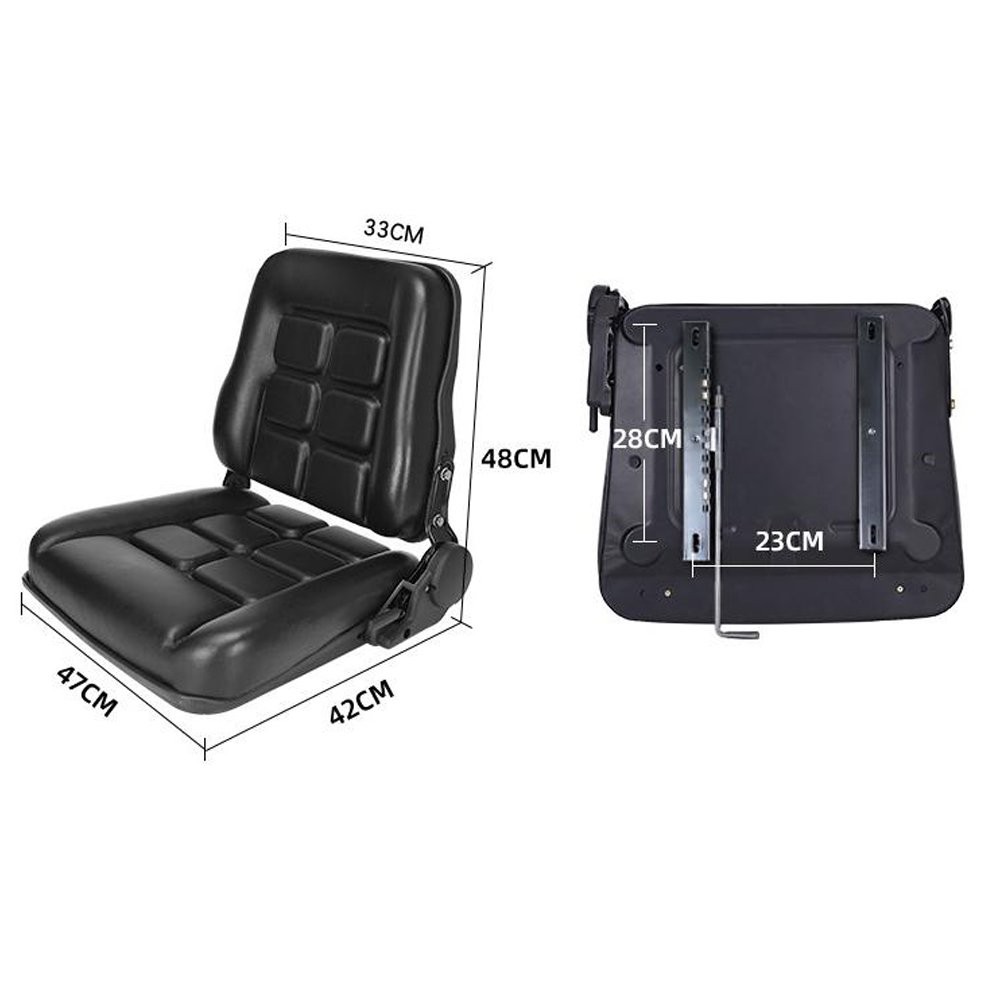 Universal Forklift Seat, Tractor Seat With Adjustable Back Mower Excavator