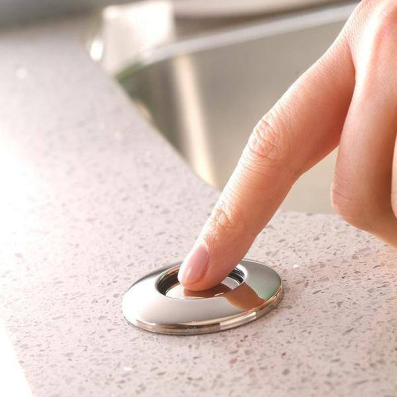 Sink-Top Air Switch Push Button in Gloss Black for Garbage Disposal