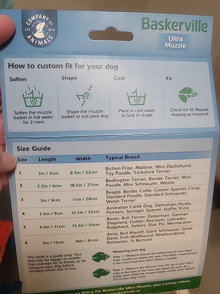 Baskerville Ultra Muzzle for Dogs, Size 5 - Black