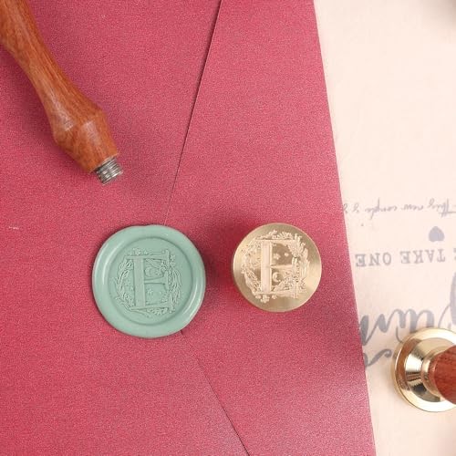 Wax Seal Stamp Set - 2pcs Initial Alphabet E With Mystery Random Letter-E