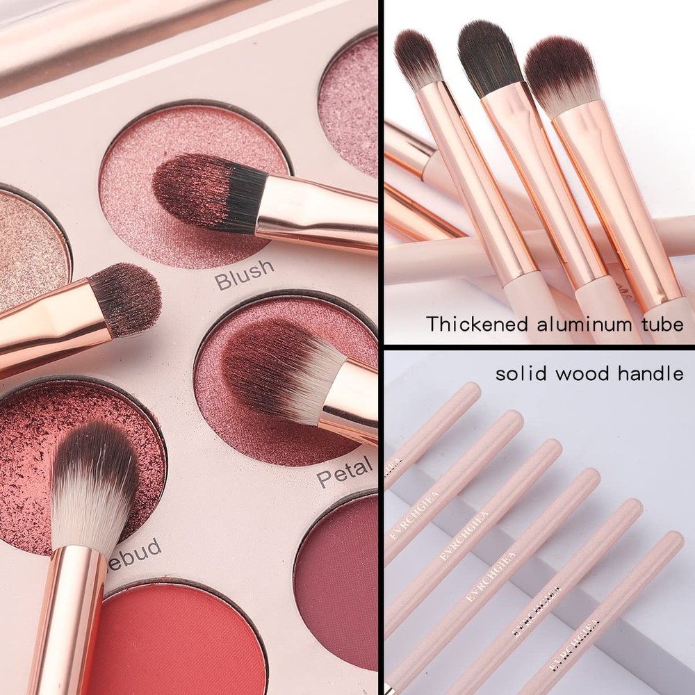 Eye Makeup Brush Set, 6 Pcs Professional Blending Eyeshadow Makeup Brushes