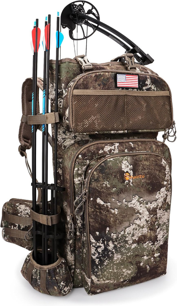 Hunting Backpack Saddle Bag w/ Bow Holder Large Compound Bow Duffle Pack