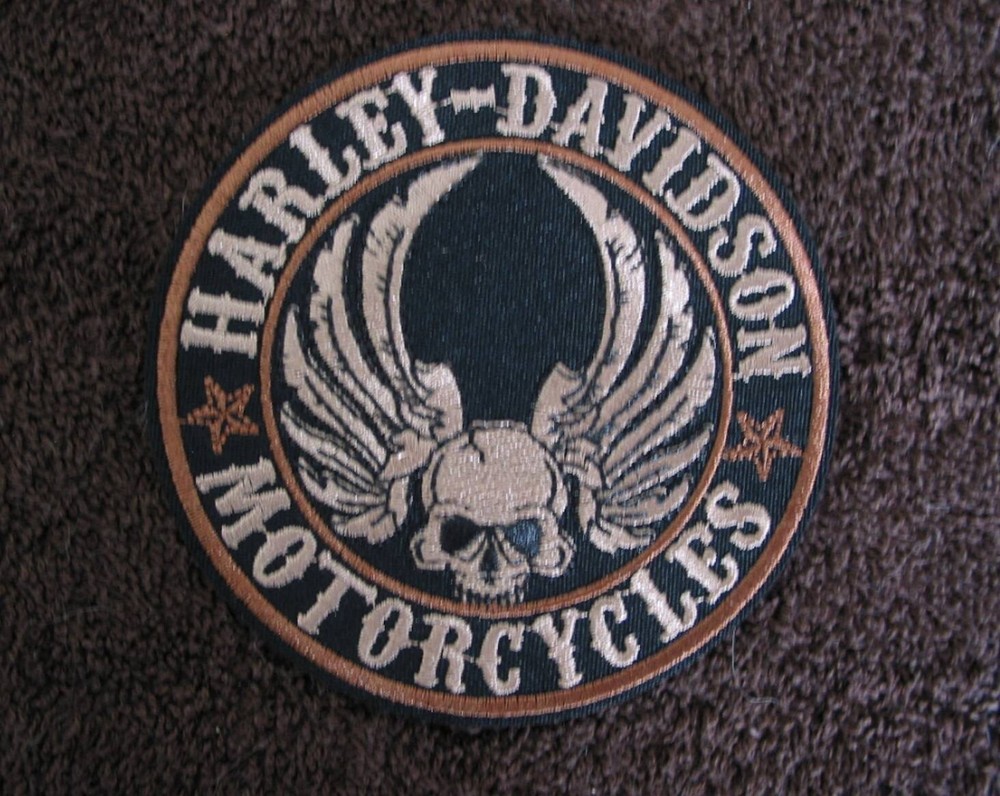 Harley Davidson Winged Skull Patch / Emblem