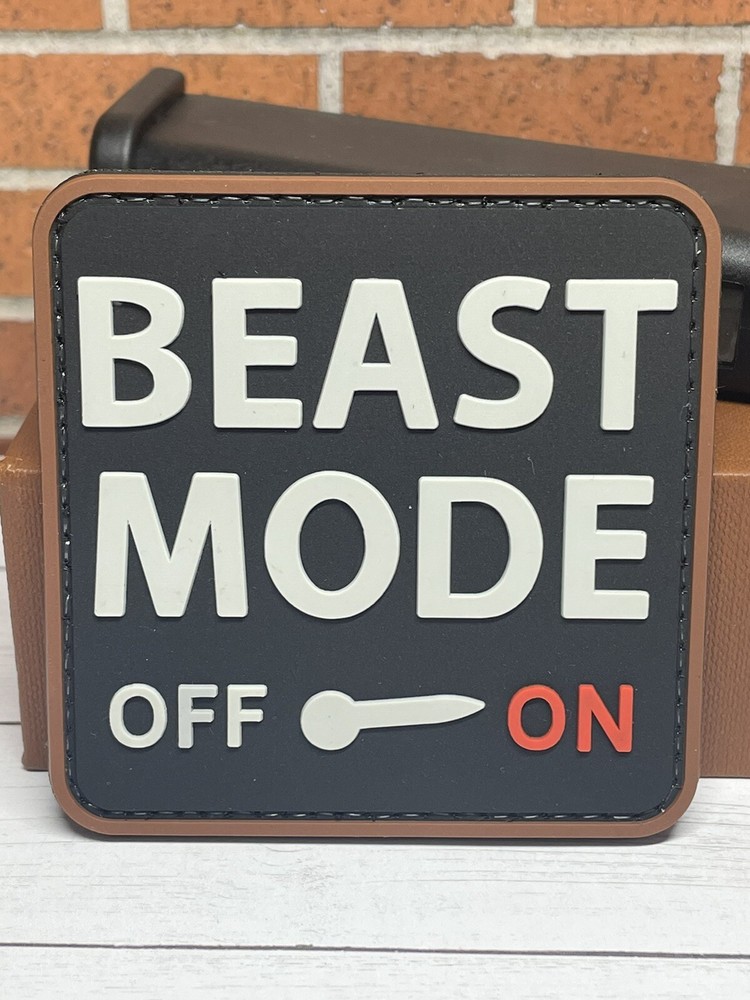 PVC Tactical Patch - Beast Mode Patch - Gun Military Morale Patch