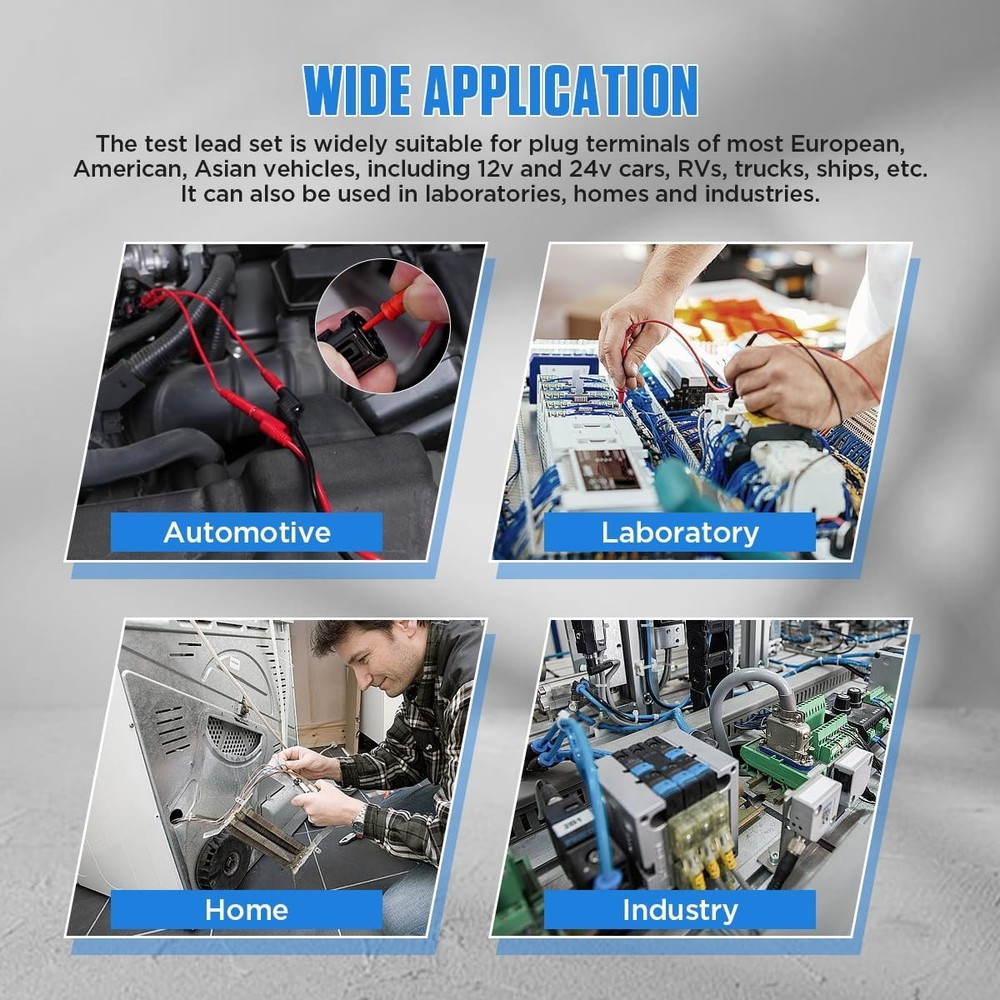 Multimeter Test Leads Kit 104PCS Multimeter Leads Kit Multi Function Electric...