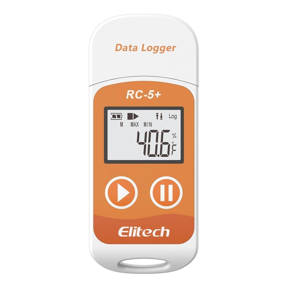 Fahrenheit RC-5+ Temperature Data Logger - Auto PDF Reports & Alarm Settings