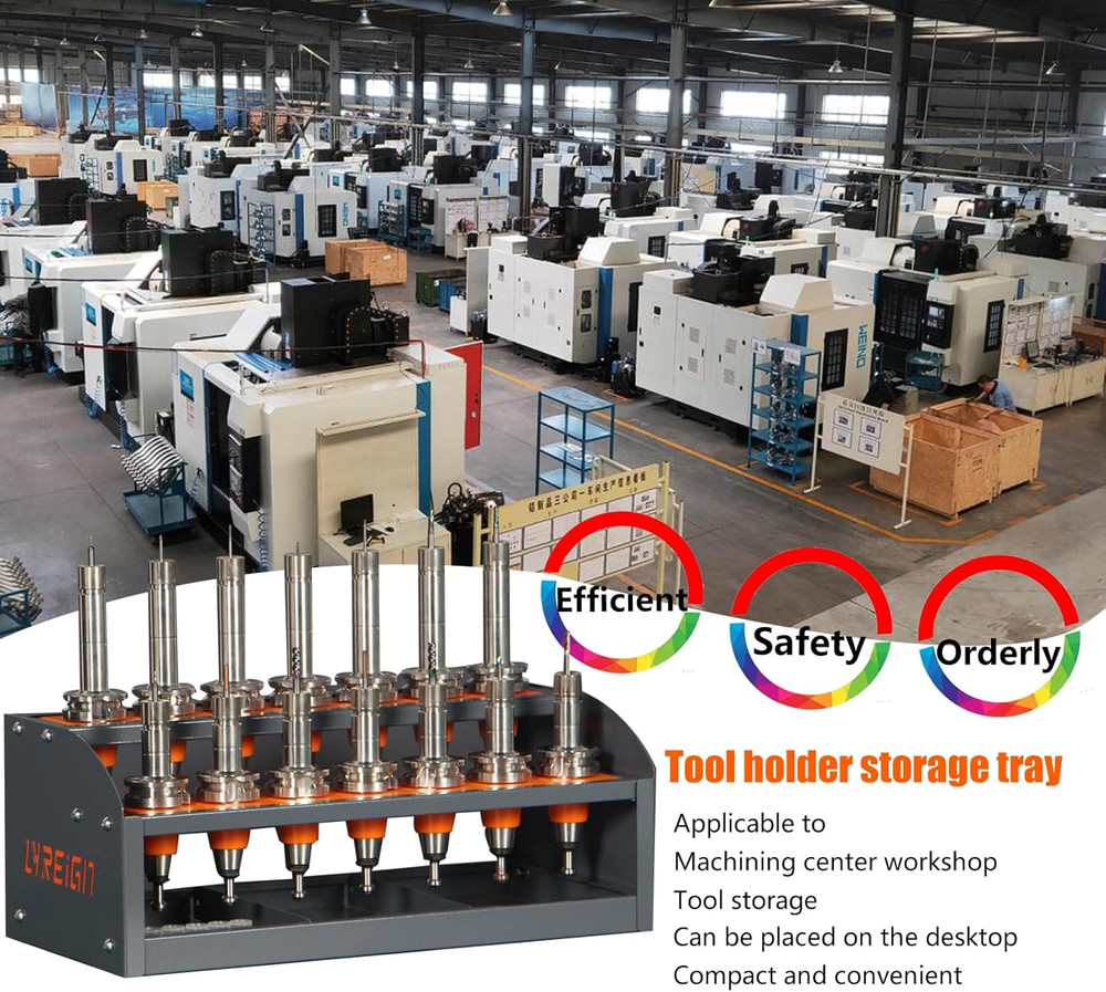 HSK63 CNC Tool Rack - Ideal Desktop Storage for Workshop & Garage Tools