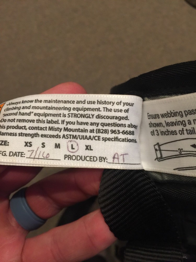 Kids Climbing Harness, Misty Mountain Threadworks 