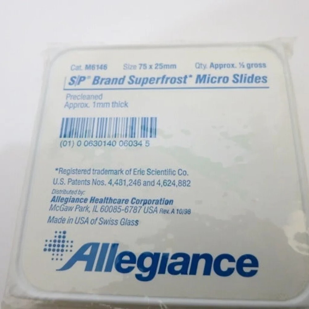 SP brand Superfrost Microscope Slides 1mm thick