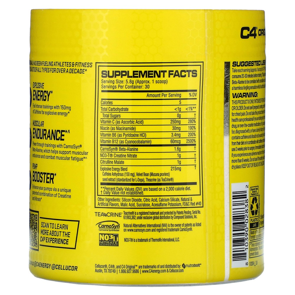 C4 Original, Pre-Workout, Cherry Limeade, 6.1 oz (174 g)