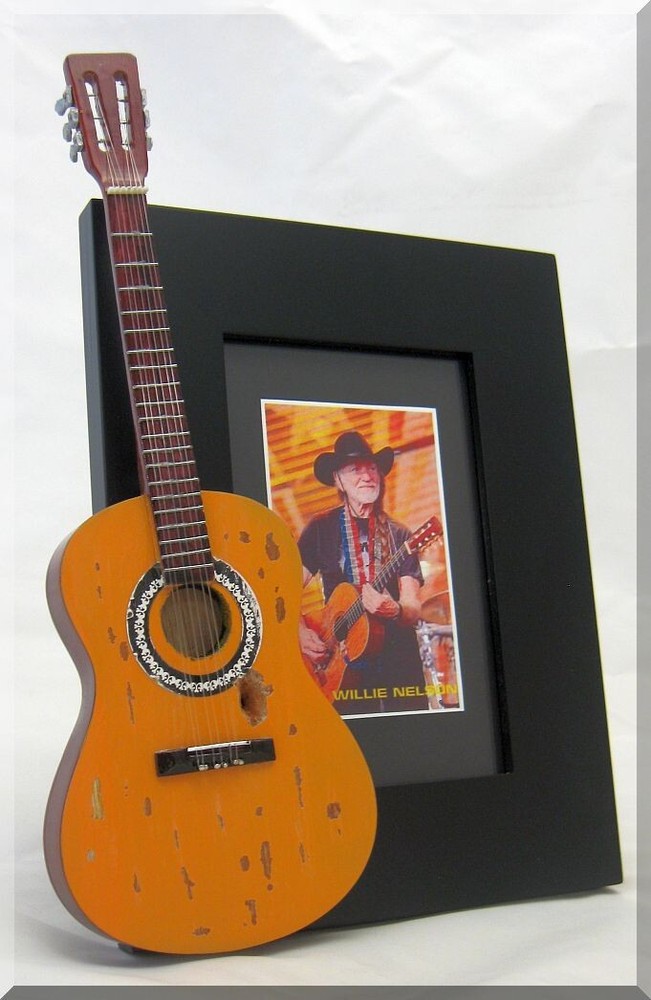 WILLIE NELSON  Miniature Guitar Frame  Country