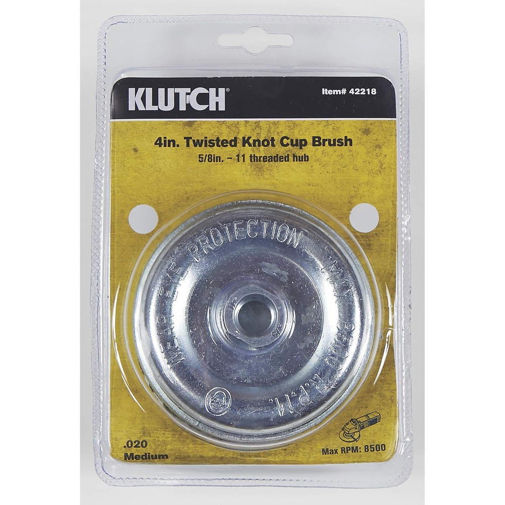 Klutch 4in. Twisted Knot Medium Cup Brush