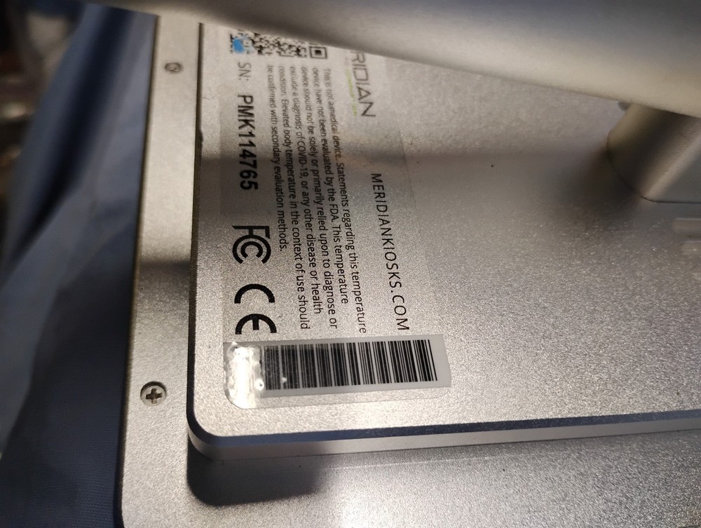 meridian kiosk temperature check screen