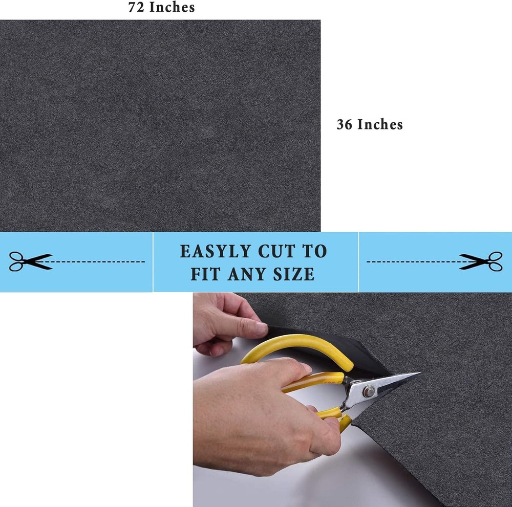 Oil Drip Pan Protection Mat - 3' x 6' (Rectangular), Black and Grey