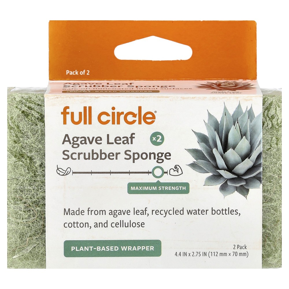 Agave Leaf Scrubber Sponge, 2 Count