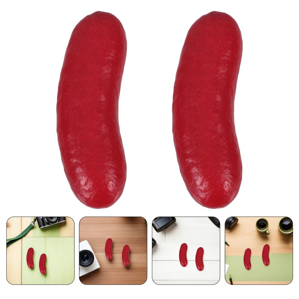 20 Pcs Plastic Artificial Food Props Realistic Sausage Simulation Display Decor