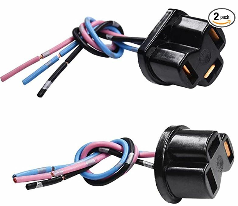 H4 9003 HB2 Wiring Harness Socket Pigtail Connector 1-Pair