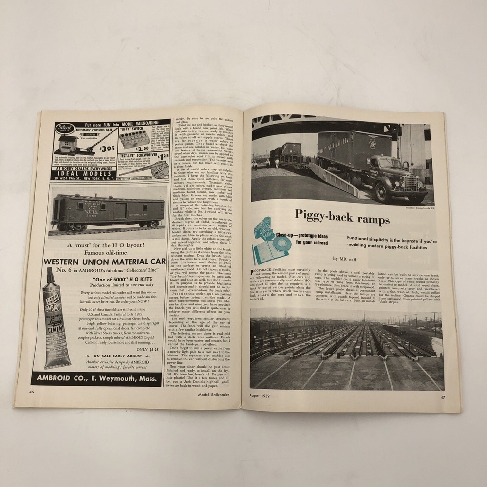 Model Railroader Magazine August 1959
