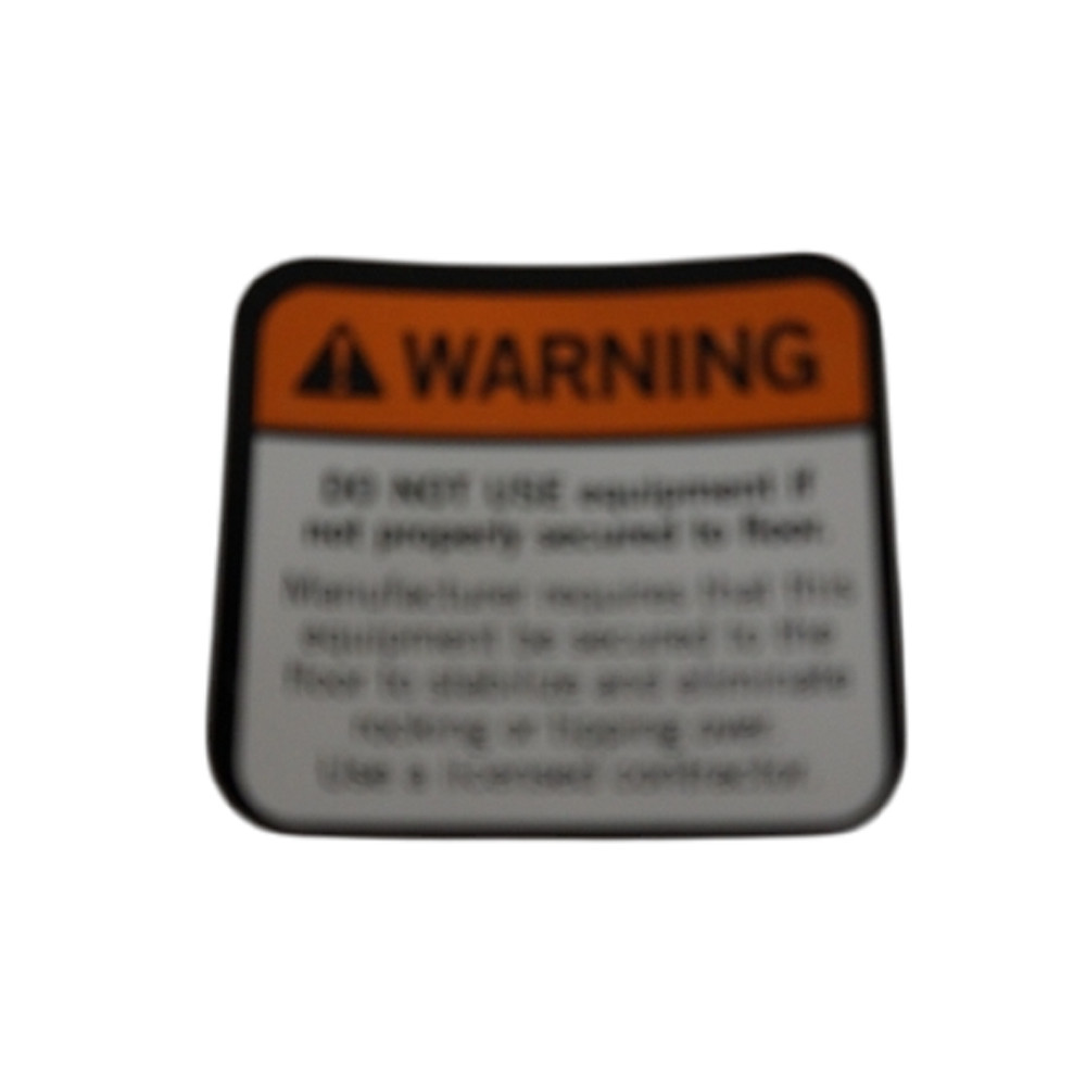 Matrix Commercial Strength System Bolt Down Warning 1000312342