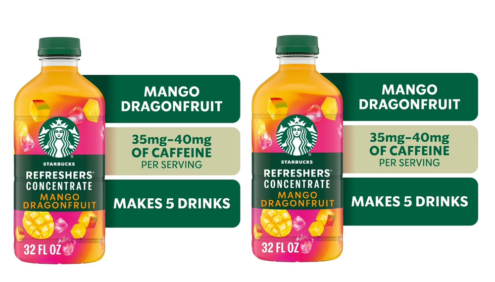 Starbucks Refreshers Concentrate Mango Dragonfruit,Refreshing Drink,32 fl oz.